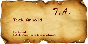 Tick Arnold névjegykártya